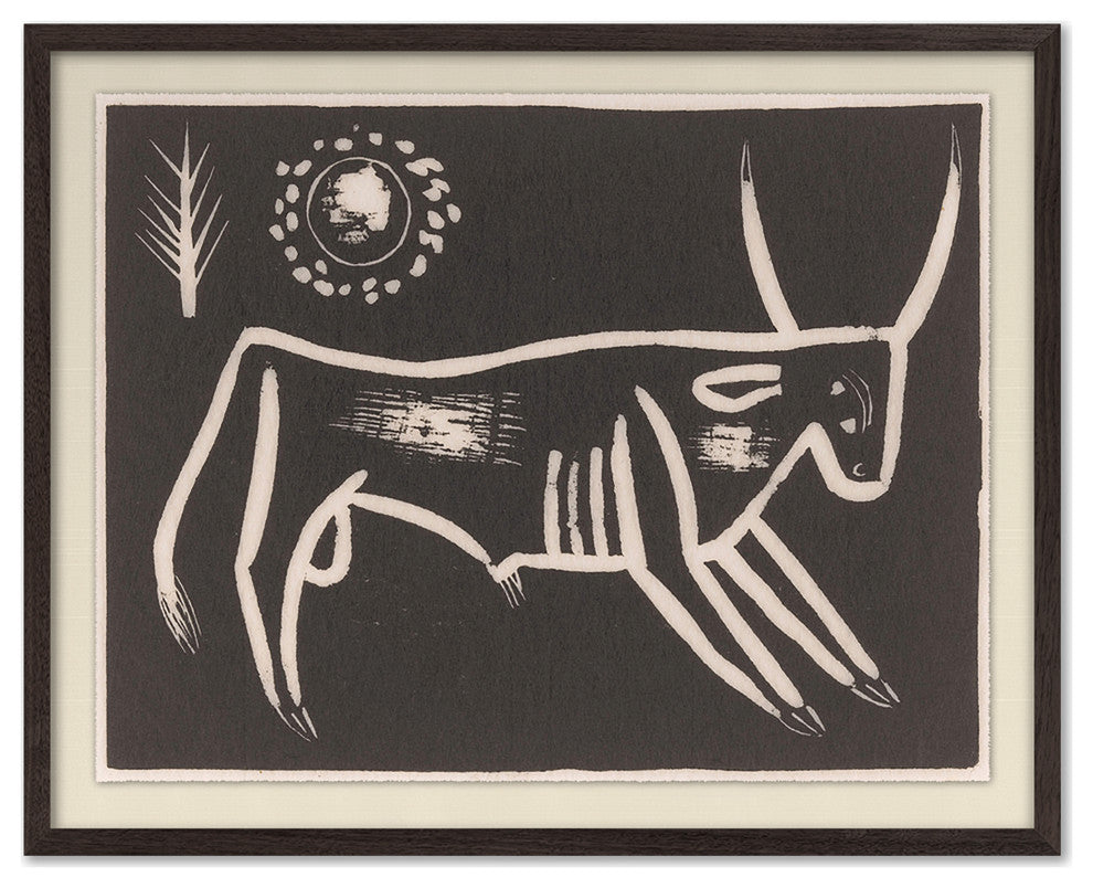 Bull Fine Art Print, Gray, 24"x30"