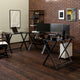 X Frame Command Center Gaming Desk Station - Black