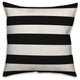 Black Cabana Stripe 18x18 Throw Pillow Cover