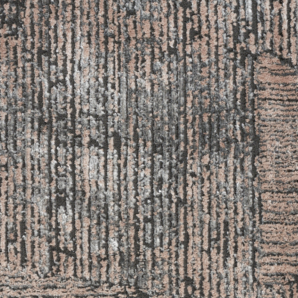 Calvin Klein CK024 Irradiant 9' x 12' Black Ivory Modern Indoor Area Rug