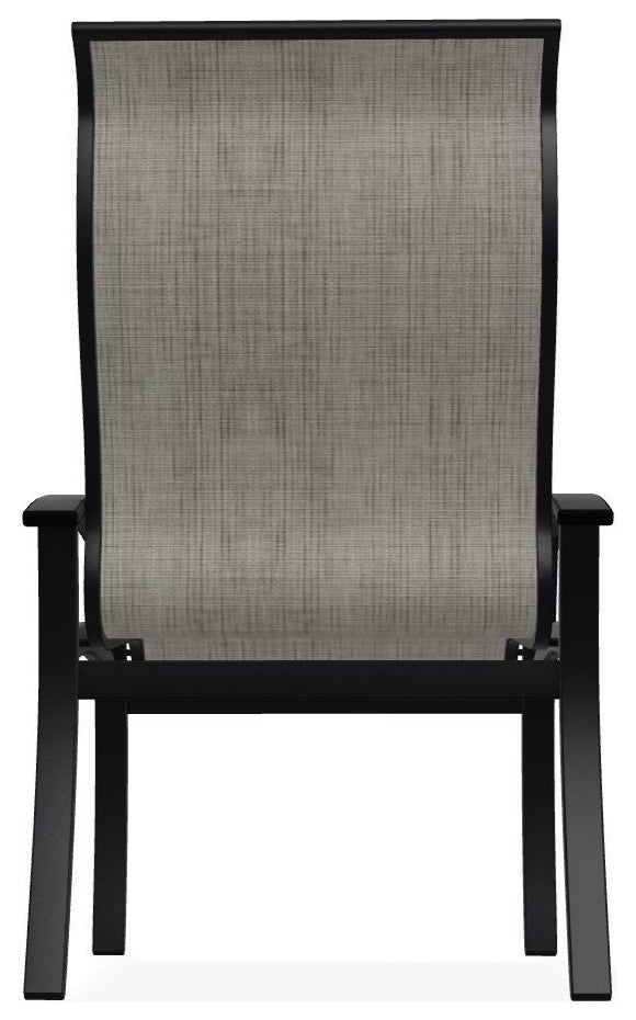 Belle Isle Sling Outdoor Dining Chair, Smoke/Black