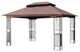 Outdoor Patio Canopy Tent With Ventilated Double Roof And Mosquito Net, Brown