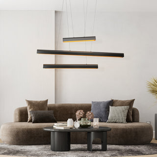 LNC 3-Tier LED Bar, 40.5" Black Modern Linear Kitchen Island Light