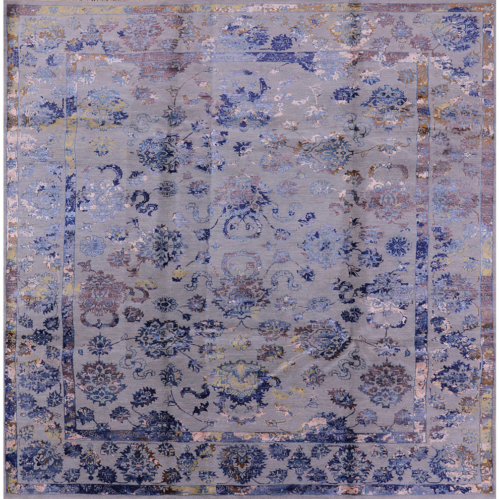 Ahgly Company Indoor Square Mid-Century Modern Area Rugs, 6' Square