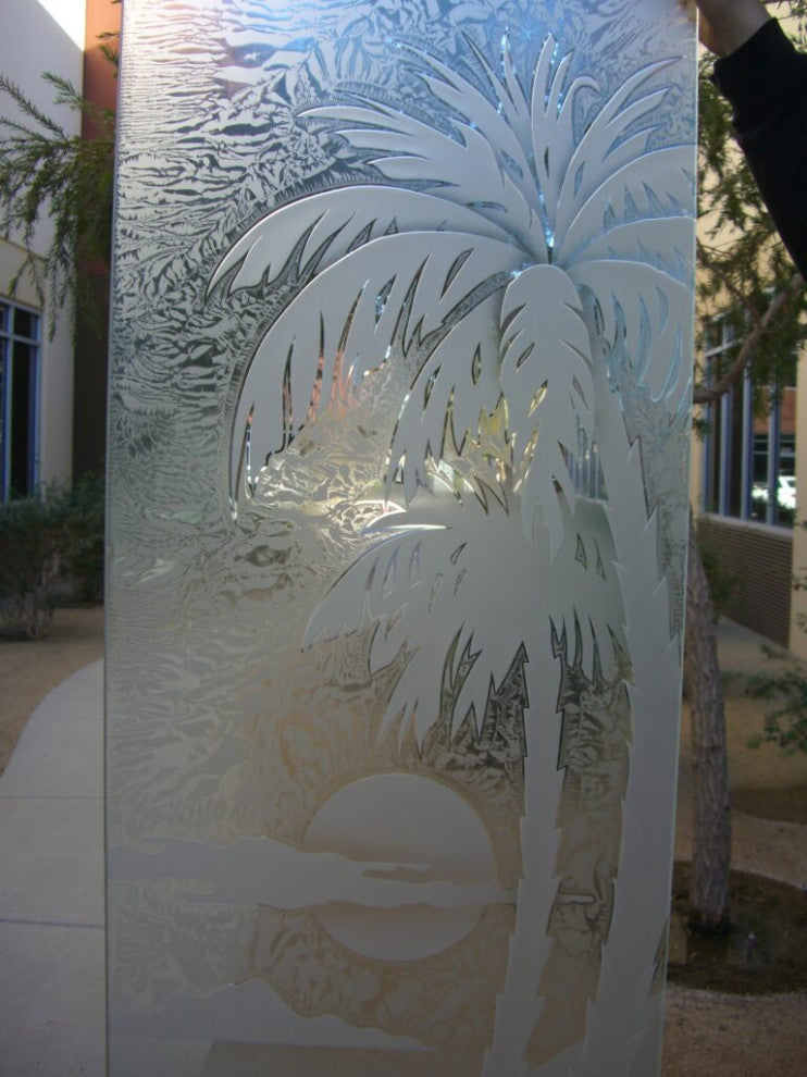 Interior Prehung Door or Interior Slab Door - Palm Sunset - Primed - 30" x...