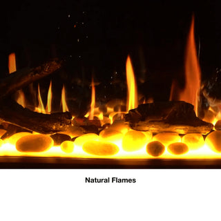 Latitude II Flush Mounted Smart Electric Fireplace, 3" Trim, 68" Wide
