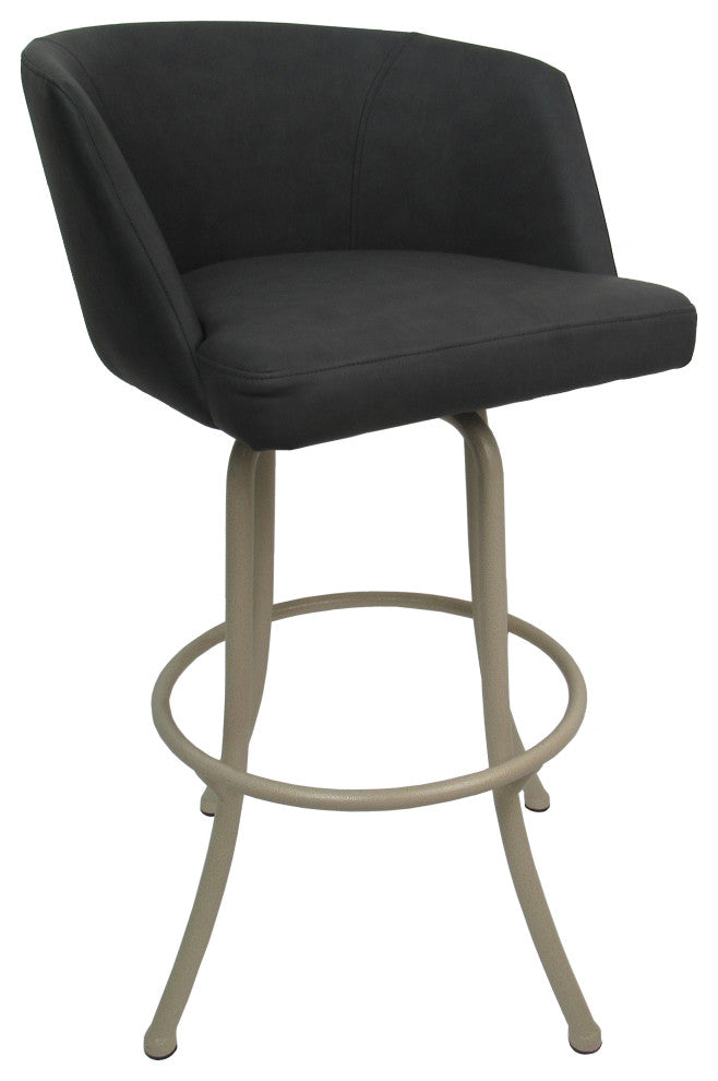 Swivel Counter Metal Pub Set - Joey Stools 26" or 30", Moonstone - Beige, 26", Crackle