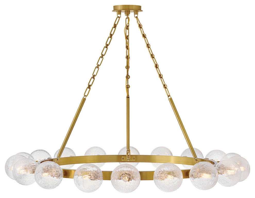 Fredrick Ramond Coco Large Single Tier Chandelier, Lacquered Brass