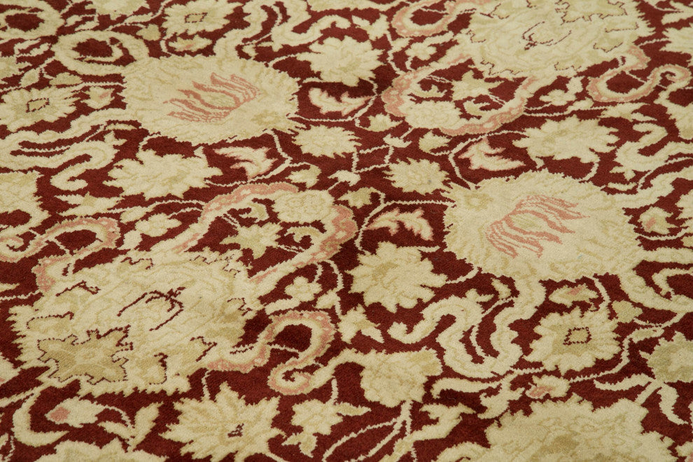 Rug N Carpet - Handwoven Oriental 9' 2" x 11' 11" Wool Oushak Area Rug