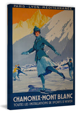 "Chamonix Mont Blanc" Painting Print on Wrapped Canvas, 24"x36"