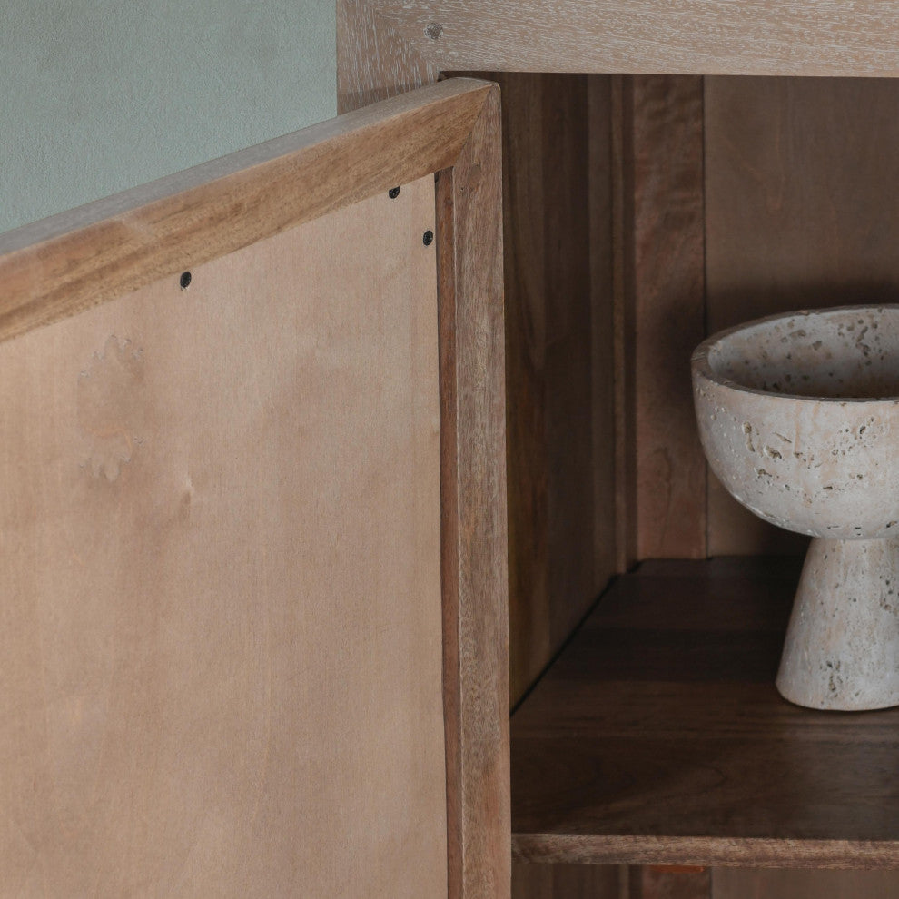 Jensen Mango 72" Wood and Cane Weave Buffet