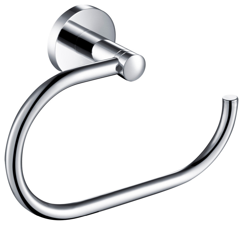 Elie Bathroom Towel Ring, Chrome