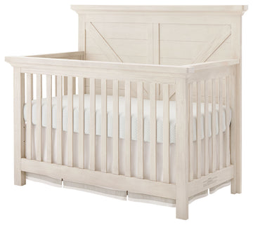 Westfield 50"W Wood 4-in-1 Convertible Crib, Brushed White