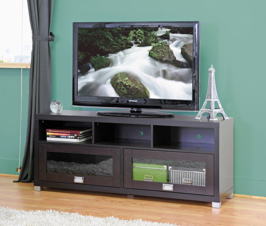 Swindon Modern TV Stand With Glass Doors
