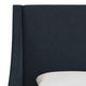 Wingback Bed, Linen Navy, King