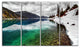 Clear Lake Pine Trees and Mountains, Landscape Canvas Print, 48"x28", 4 Panels