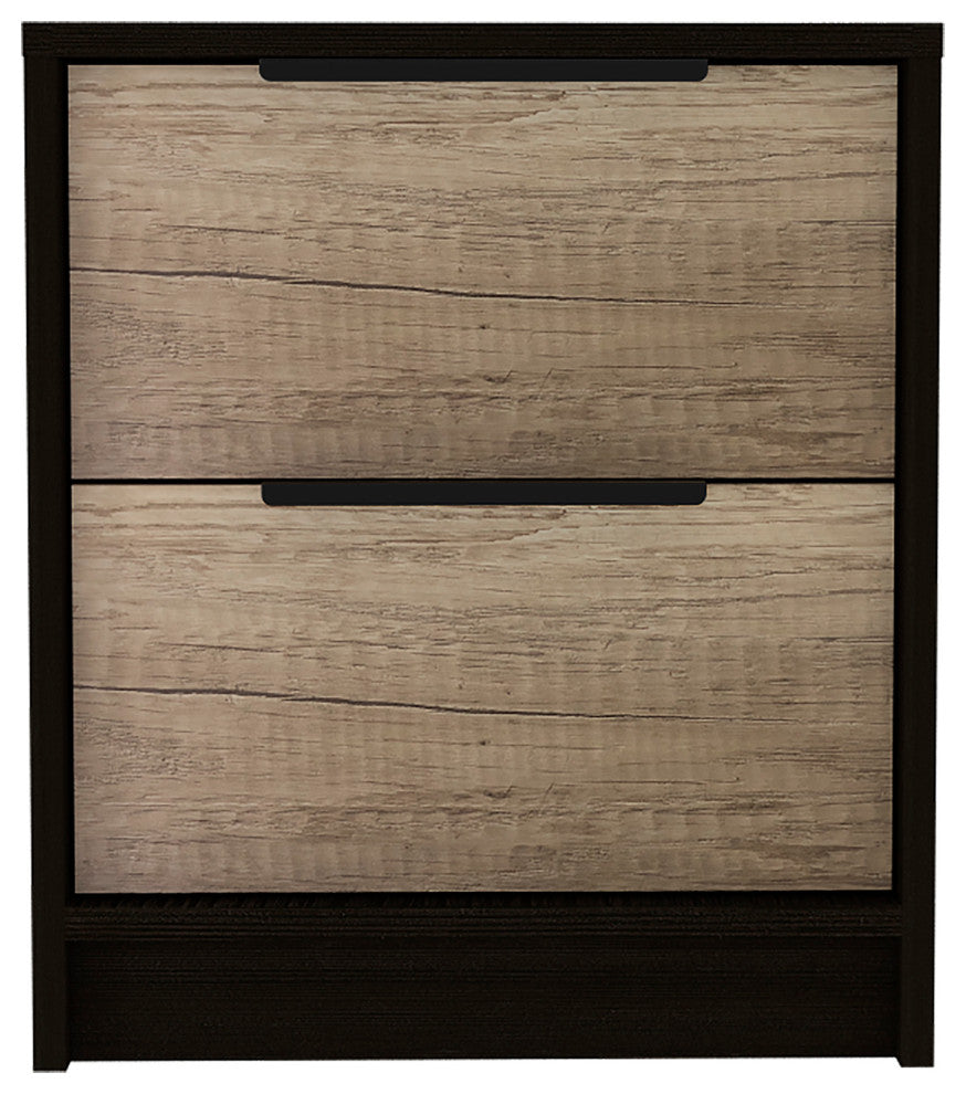 Egeo Night Stand, Espresso / Light Oak