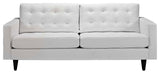 Empress Bonded Leather Sofa, White
