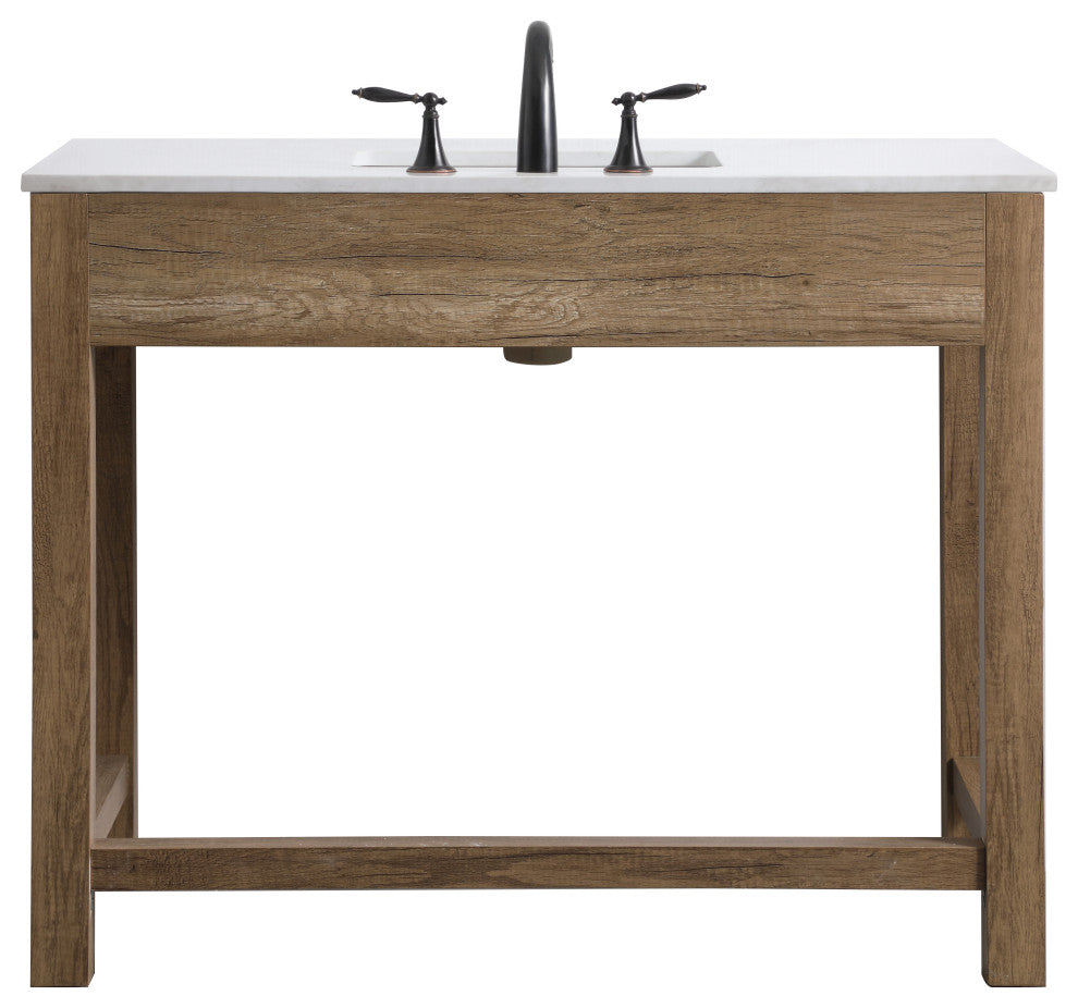 42" ADA Compliant Bathroom Vanity, Natural Oak