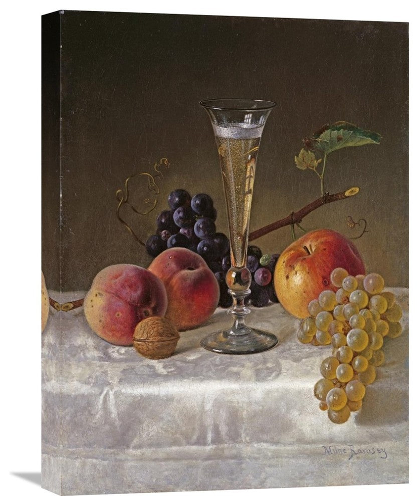 "Still Life With Glass of Champagne" Artwork, 16" x 22"