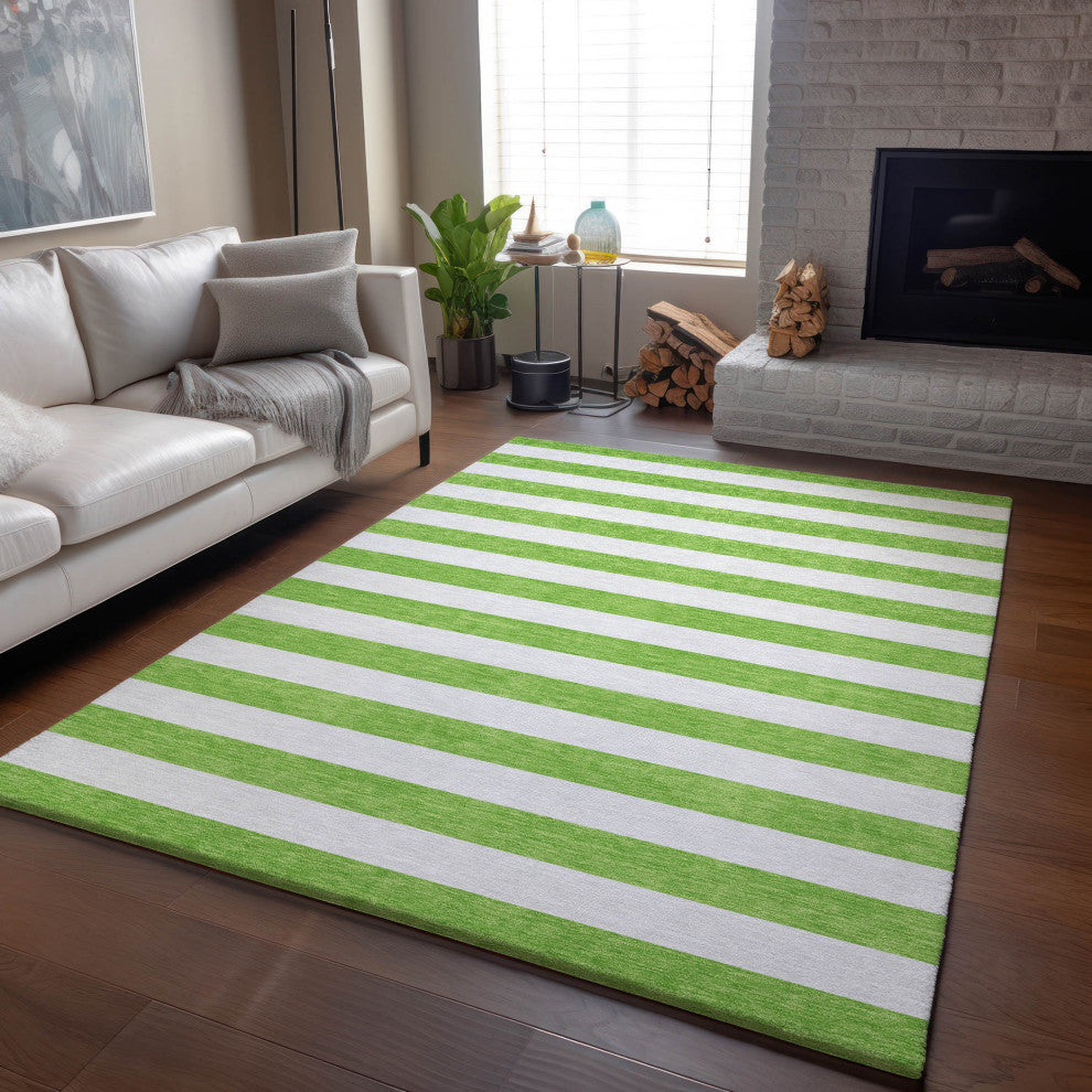 Premium Machine Washable Mayfield AMF528 Lime 10' x 14' Rug
