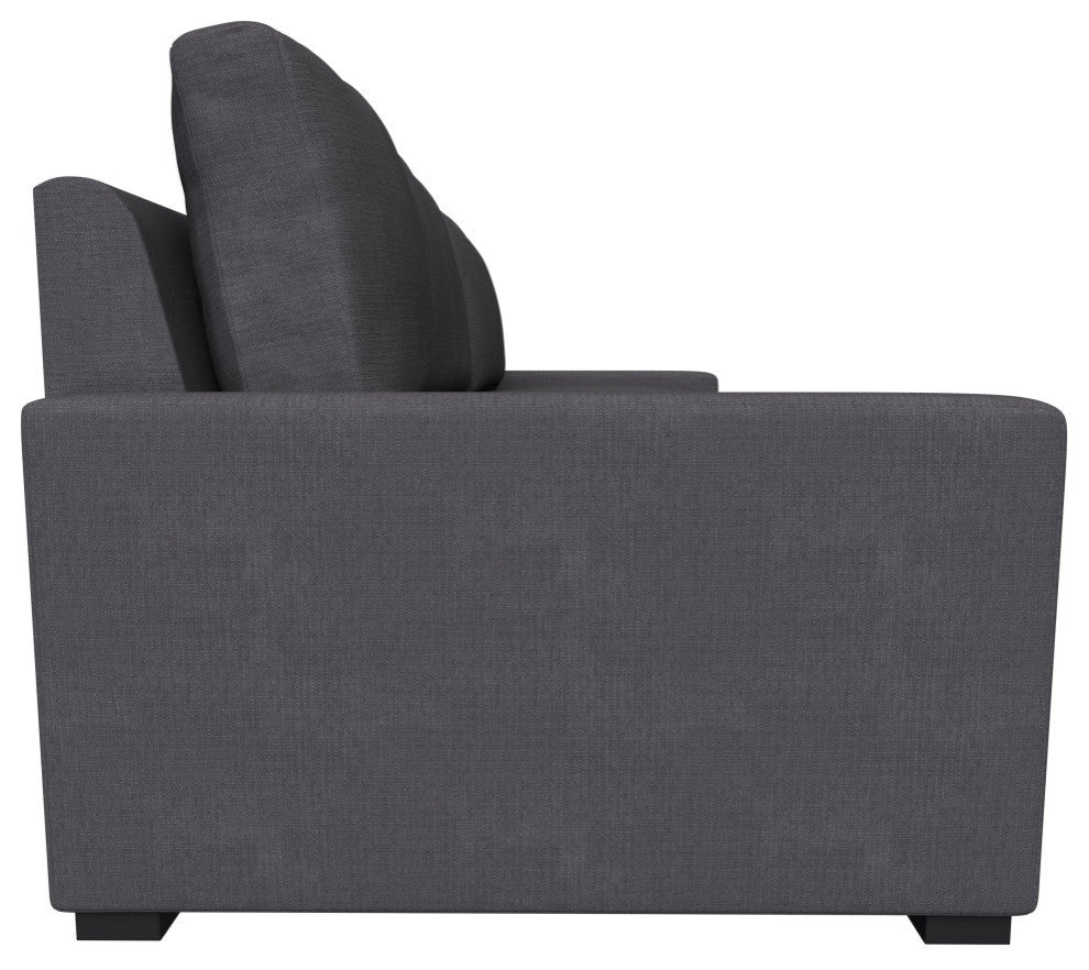 Nativa Interiors Kimpton 79" Sofa, Charcoal, Depth: Classic