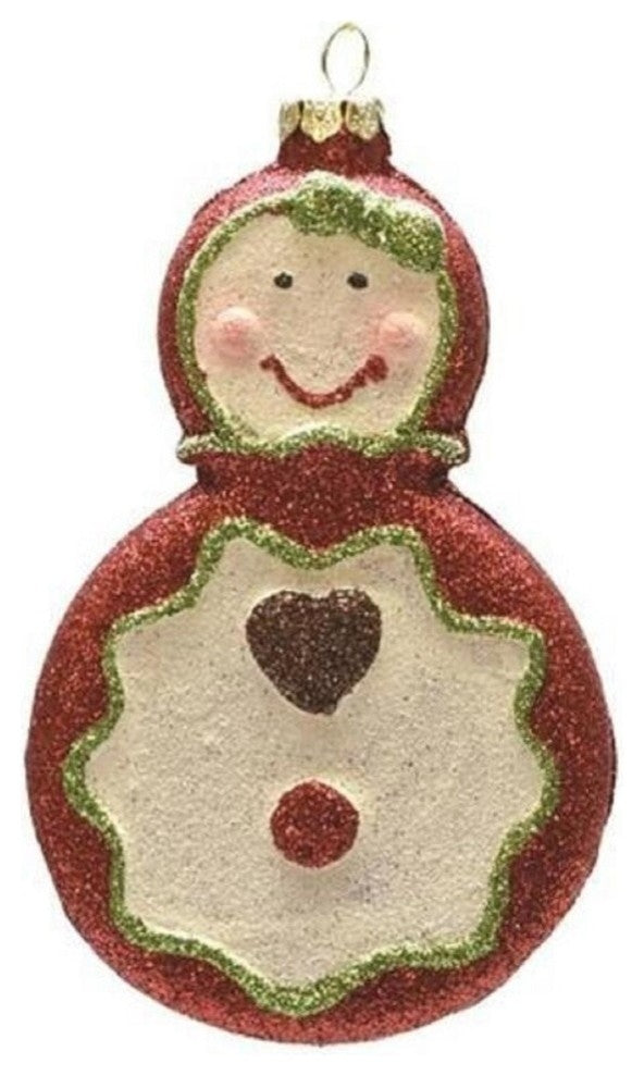 4.5" Merry and Bright Red Gingerbread Girl Christmas Ornament