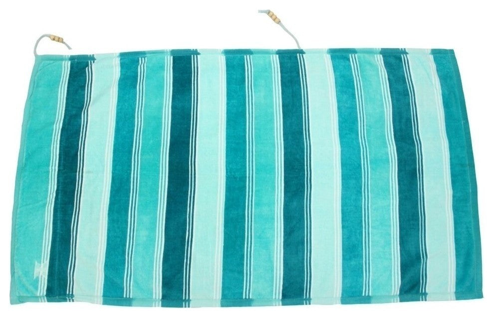 Ombre Crescent Beach Towel, Turquoise