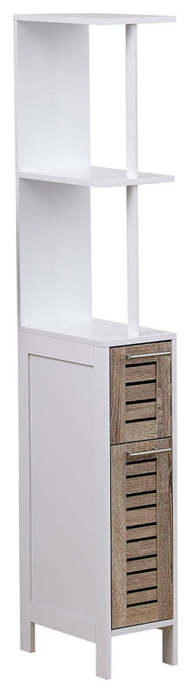 Slim Bathroom Storage Cabinet, Freestanding Organizer for Compact Spaces, Stockholm