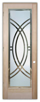 Interior Prehung Door or Interior Slab Door - Demi Circle - Douglas Fir...