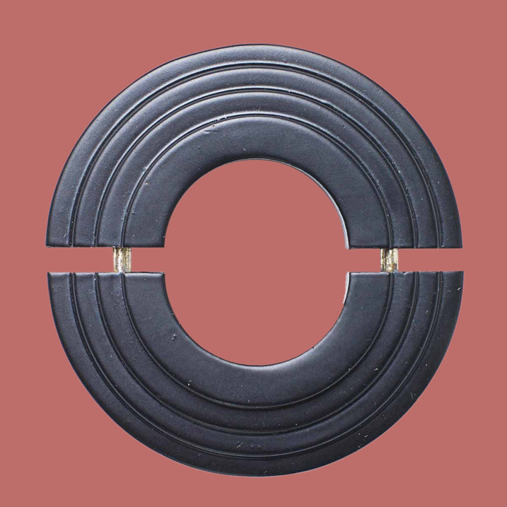 Black Radiator Pipe Flanges Aluminum Escutcheon Ring Plate 1.69" ID 3" OD