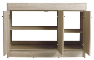 48 Inch Plywood Freestanding Bathroom Vanity With Resin Sink and Two Shelves