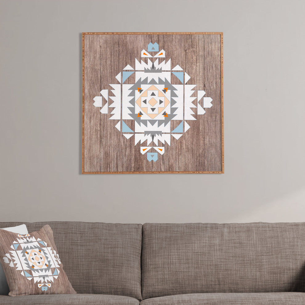 Deny Designs Iveta Abolina Cream Tribal Framed Wall Art