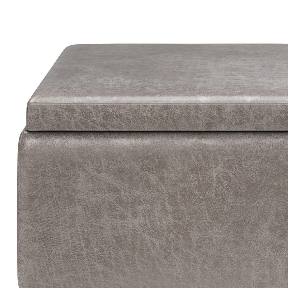 Owen Tray Top Small Coffee Table Storage Ottoman