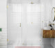 78"x72" Frameless Shower Door Wall Hinge, Polished Brass