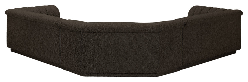 Cascade Upholstered Modular Sofa, Brown, Boucle Fabric, Corner Sectional