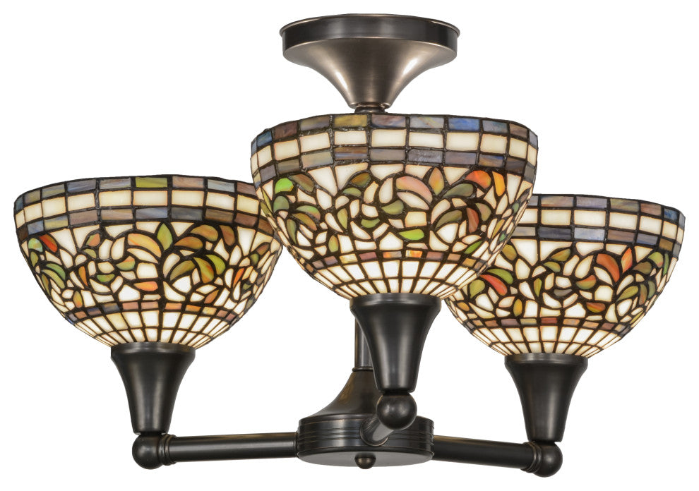 22W Tiffany Turning Leaf 3 LT Flushmount
