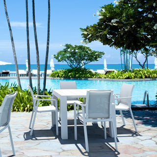 Pacific Sling Arm Chair, Set of 2, White Frame/White Sling