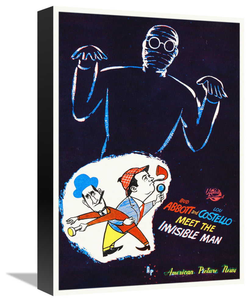 "Abbott & Costello - Invisible Man" Canvas by Hollywood Photo Archive, 11x16"