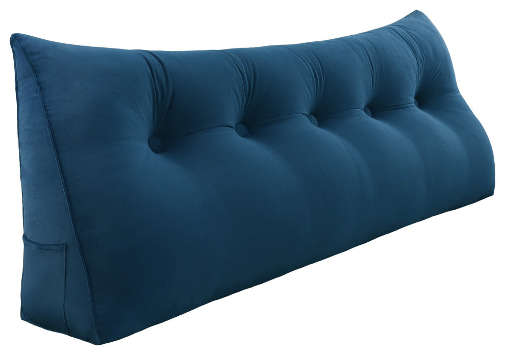 WOWMAX Bed Wedge Pillow Back Support Cushion Dorm Hostel Bed Headboard Pillow, 59x20x8