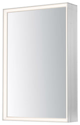 ET2 E42065 Bevel 24"W x 36"H Rectangular Flat Framed Accent - Satin Nickel