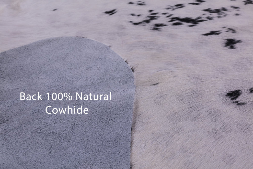 Salt and Pepper Natural Cowhide Rug 6' 10" X 6' 9" C2238