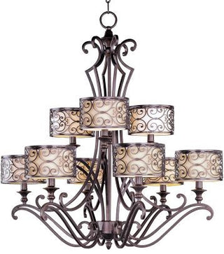 Maxim Lighting Mondrian 9-Light Chandelier Umber Bronze - 21156WHUB