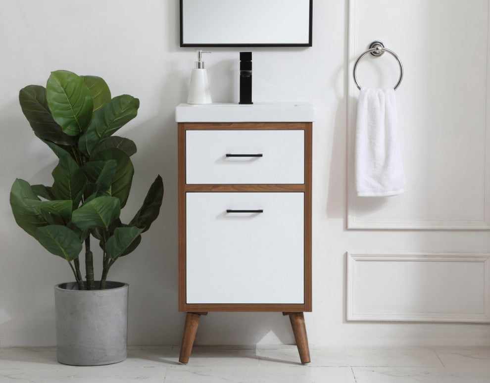 Beatrice 18" Bathroom Vanity, Matte White