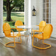 Griffith Metal Five-Piece Outdoor Dining Set, Tangerine