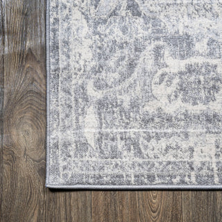 Modern Persian Medallion Gray/Ivory 3'x5' Area Rug