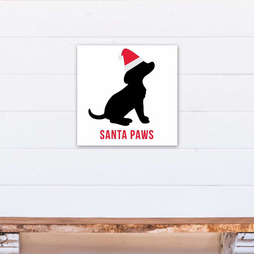 Santa Paws 16x16 Canvas Wall Art