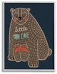 Stupell Industries Little Man Cave Bear Drawing Kids Design, 11"x14", Gray