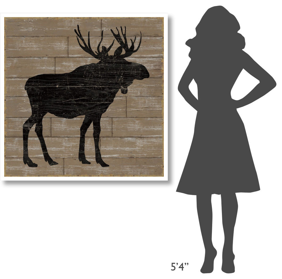 "Lake Lodge I Brown no Words" Digital Paper Print by Sue Schlabach, 42"x42"