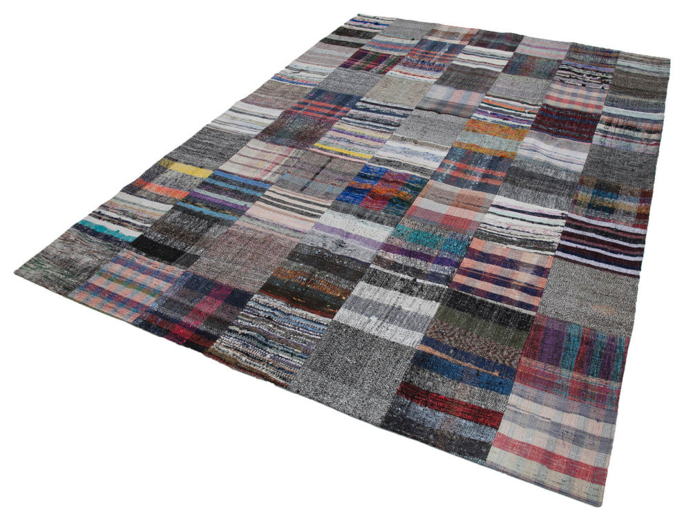 Rug N Carpet - Handmade Turkish 6' 11'' x 10' 0'' Unique Patchwork Kilim Rug